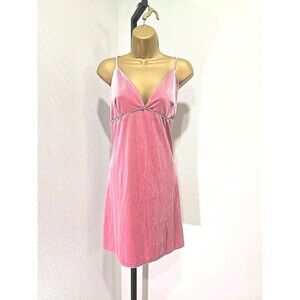 Velvet Babydoll Mauve Rhinestone Mini Dress XL Y2k Coquette Fairy Party Dance